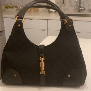 Gucci Jackie GG Canvas Nailhead Bag